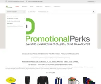 Promotionalperks.com.au(Corporate Promotional Products Melbourne & Australia) Screenshot