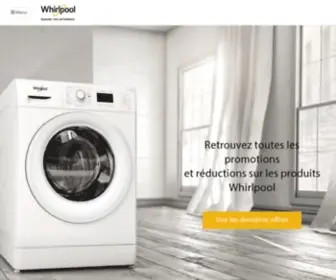 Promotions-Whirlpool.fr(Offres promotionnelles sur les produits Whirlpool) Screenshot