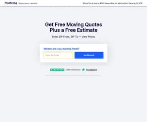 Promoving.com(Get Free Moving Quotes & Save From Top Moving Companies) Screenshot