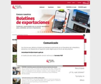 Promperu.gob.pe(Comisión de Promoción del Perú para la Exportación y el Turismo) Screenshot