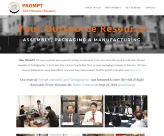 Prompt.ca(PROMPT Assembly and Packaging Inc) Screenshot