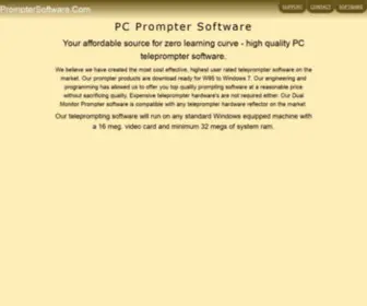 Promptersoftware.com(Lowest Cost Dual Monitor Teleprompter software for W95) Screenshot