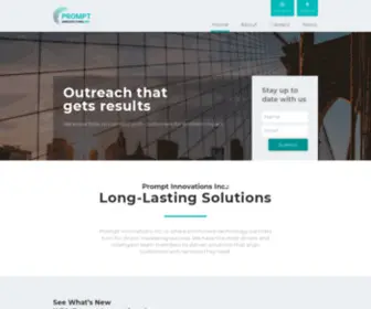 Promptinnovationsinc.com(Prompt Innovations Inc. brings products and consumers together through event) Screenshot