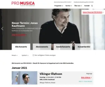 Promusica-Hannover.de(PRO MUSICA) Screenshot