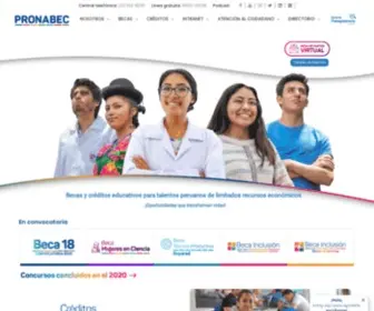 Pronabec.gob.pe(Programa Nacional de Becas y Crédito Educativo) Screenshot