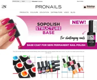 Pronails.com(Homepage professionals) Screenshot