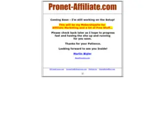 Pronet-Affiliate.com(Pronet-Affiliate will be Your Best Membership Site Soon) Screenshot