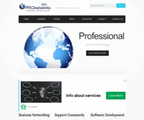 Pronetworks.org(News, Software, and Business Networking) Screenshot