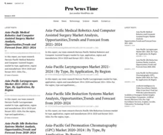 Pronewstime.com(Pro Market Reports News) Screenshot