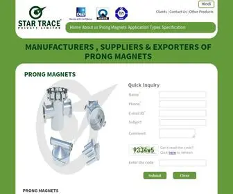 Prongmagnet.com(Manufacturers of Pipeline prong magnets for sale India) Screenshot