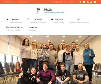 Proni.ba(PRONI Centar za omladinski razvoj) Screenshot