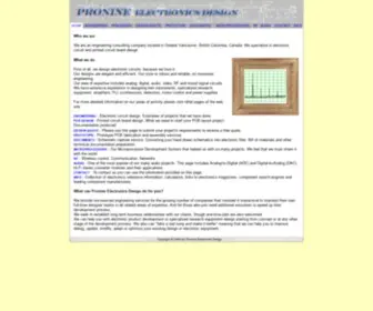 Pronine.ca(Pronine Electronics Design) Screenshot