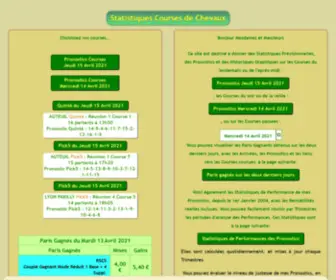 Pronostics-Courses.fr(Statistiques et Pronostics Courses de Chevaux) Screenshot