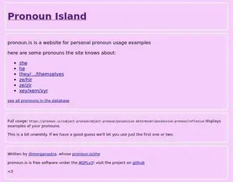Pronoun.is(Pronoun Island) Screenshot
