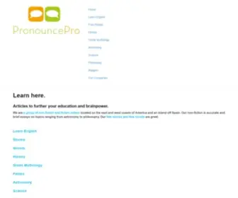 Pronouncepro.com(Concrete Site) Screenshot