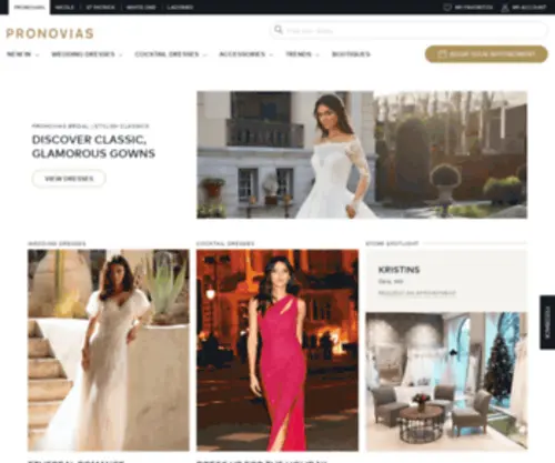 Pronovias.kz(Leading Global Luxury Bridal Brand) Screenshot