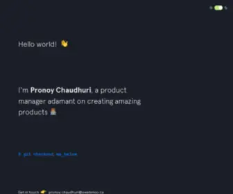 Pronoy.ca(Product Manager) Screenshot