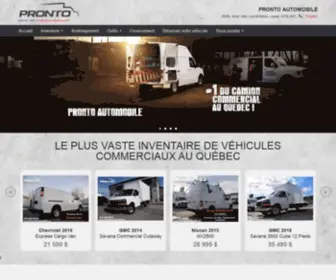 Prontoautomobile.ca(VÉHICULES COMMERCIAUX et Véhicules d'occasion à vendre) Screenshot