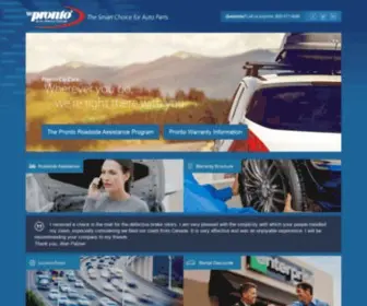 Prontocarcare.com(Pronto Car Care From Pronto Auto Parts) Screenshot