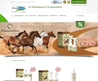 Prontocare-Vetshop.de(Gesundheitsprodukte für Tiere) Screenshot