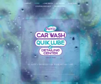 Prontocarwash.com(Pronto Car Wash & Quik Lube) Screenshot