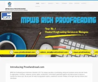 Proofandread.com(MPWS Rich Proofreading // Your #1 Trusted Proofreading Service in Malaysia) Screenshot