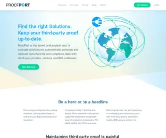 Proofport.com(The fastest and simplest way to automatically exchange and maintain up) Screenshot