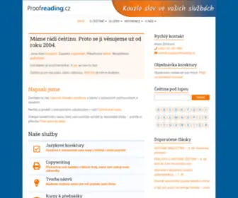Proofreading.cz(Úvod) Screenshot