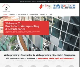 Prooftech.com.sg(#1 Waterproofing) Screenshot