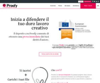 Proofy.co(La registrazione per chi crea) Screenshot