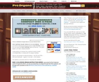 Proorgano.com(Pro Organo Home) Screenshot