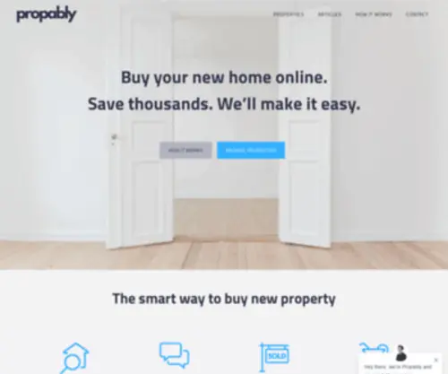 Propably.com.au(Buy Your New Home Online) Screenshot