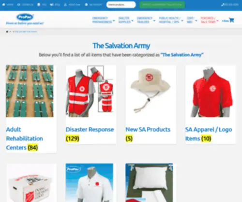 Propac-SA.com(The Salvation Army) Screenshot