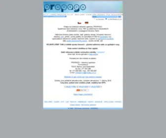 Propago-CZ.cz(Reklamní agentura z Rožnova pod Radhoštěm nabízející široké spektrum služeb) Screenshot