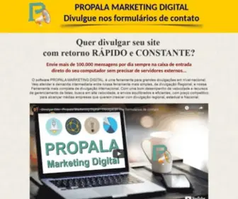 Propala.com.br(Marketing Digital nos formulários de contato) Screenshot