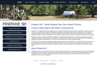 Propane101.com(PropaneInformation Source for All Things Propane) Screenshot