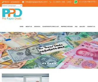 Propaperdeals.com(Buy Real and Fake Documents Online) Screenshot