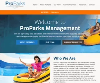 Proparksmanagement.com(ProParks Attractions Group) Screenshot