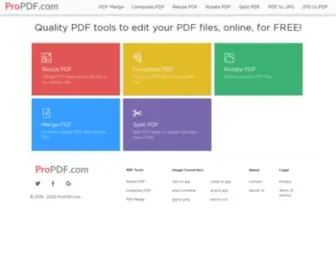 Propdf.com(Free Online PDF Tools) Screenshot