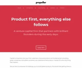Propellerinc.me(A venture capital investing in pre) Screenshot