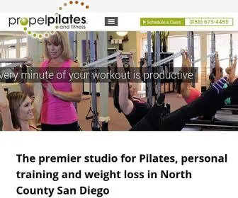 Propelpilates.com(Propel Pilates and Fitness) Screenshot