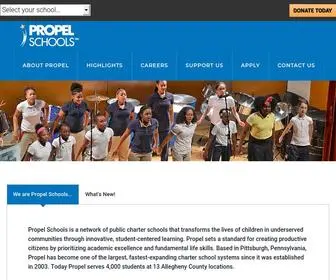 Propelschools.org(Public charter school system based in Pittsburgh) Screenshot