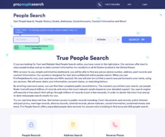 Propeoplesearch.com(Pro People Search) Screenshot