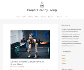 Proper-Healthyliving.com(Proper Healthyliving) Screenshot