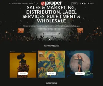 Properdistribution.com(Proper Music Group) Screenshot