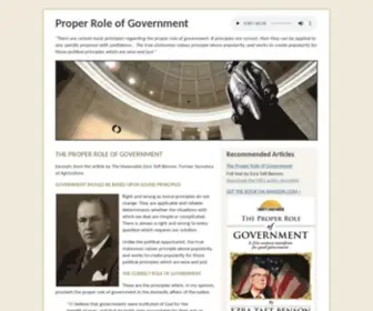 Properroleofgovernment.com(The Proper Role of Government by Ezra Taft Benson) Screenshot