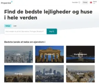 Properstar.dk(Din internationale ejendomsportal) Screenshot