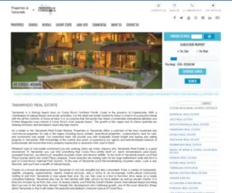 Propertiesintamarindo.com(Properties in Tamarindo) Screenshot