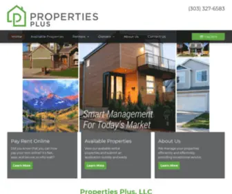 Propertiespluscolorado.com(Professional Property Management and Real Estate Brokerage across the Colorado Front Range) Screenshot