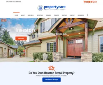 Propertycarehouston.com(Property Management for Houston Investors) Screenshot